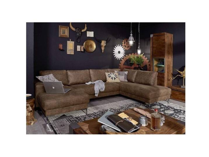 Xlmoebel Wohnlandschaft Vintage Ecksofa U-Form mit hochwertiger Polsterung in elegantem Design, Ecksofa U-Form, Hergestellt in Europa