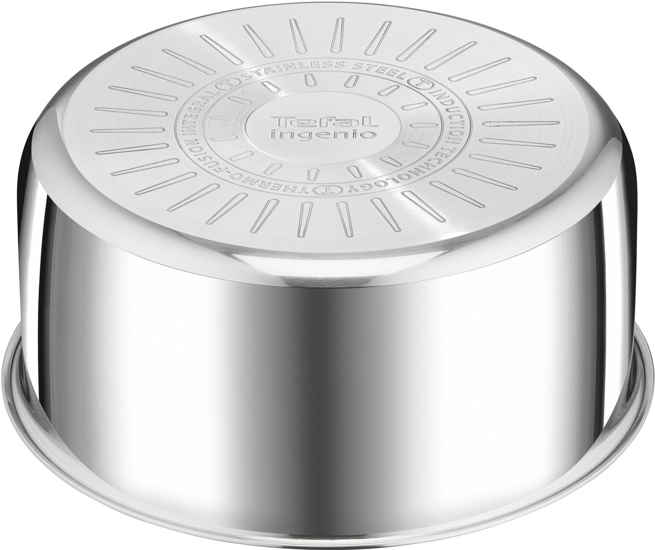 Topf-Set TEFAL "Ingenio Preferen", silber (silberfarben), Töpfe, Topf-Set silberfarben Einheitsgröße