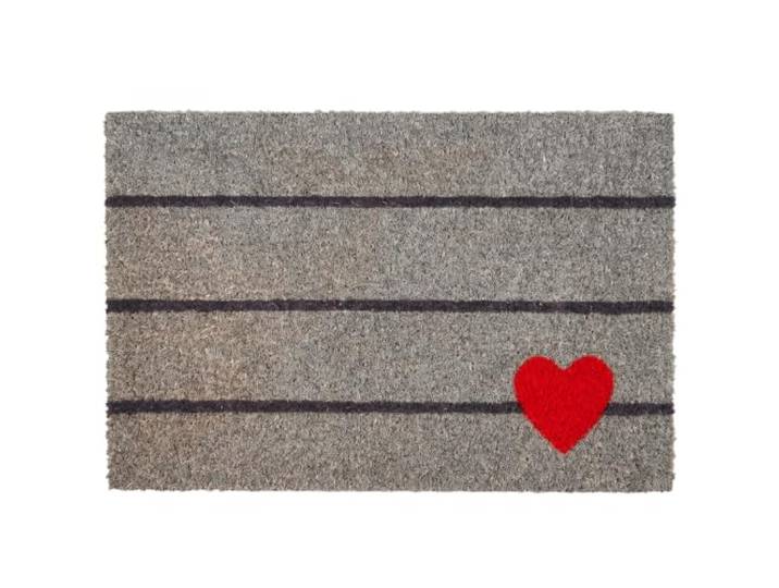 Relaxdays paillasson coco 60x40 Ligne\, antidérapant\, multicolore résistant aux intempéries\, intérieur & extérieur