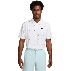 Nike Golf Polo DriFit Tour Icon Print, weiss