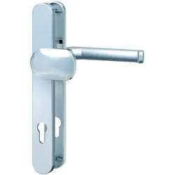 Basi Schmalrahmen-Wechsel-Garnitur - rund - Alu Silber - Lochung: PZ - 92/8 mm