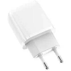 USB Type-C 20 Watt Reise-Schnell-Ladegerät mit TÜV/GS weiss