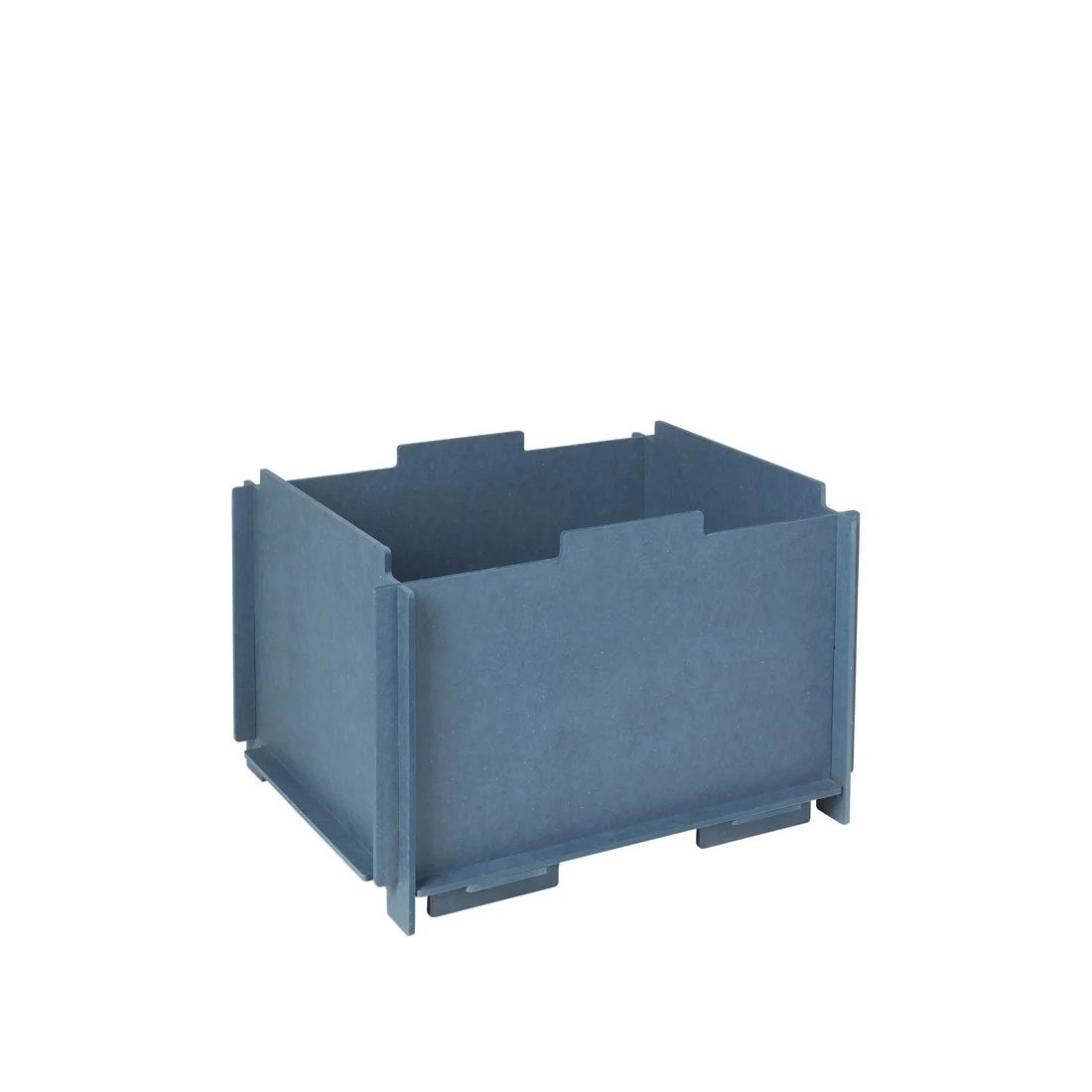 Broste Copenhagen Stacie opbergbox blauw large van hout, stapelbaar