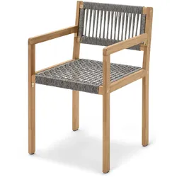 Tchibo - Dining-Stuhl mit Textilgeflecht - 50x53x80cm - grau -