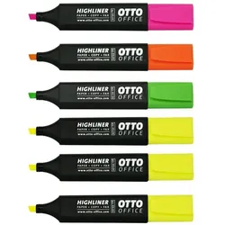 OTTO Office 6er-Pack Textmarker »Highliner« schwarz