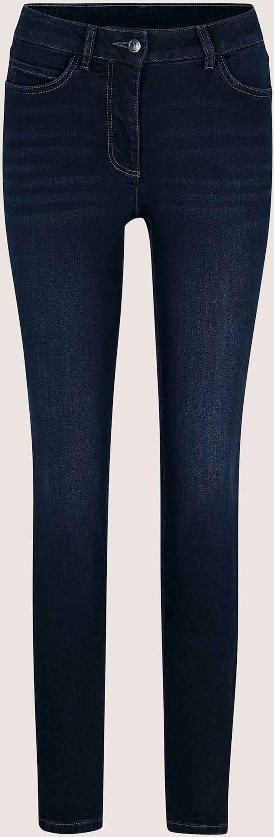 Regular-fit-Jeans MADELEINE "Hose Bequeme Skinny-Jeans aus Powerstretch", Damen, Gr. 17, K-Gr, blau, Modern, skinny fit, Jeans