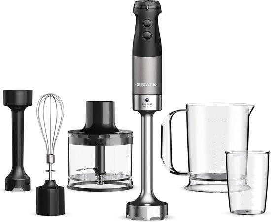 Kenwood Handmixer Set met Staafmixer, 1200W, Zwart Grijs, 500 ml