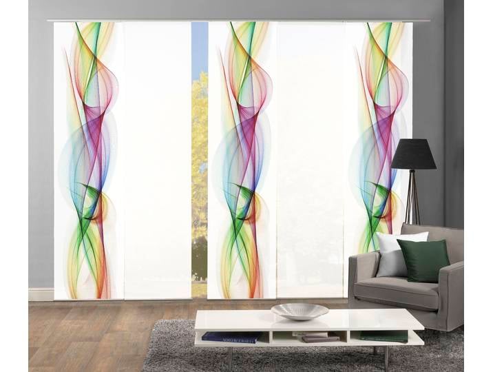 Schiebegardine HOME WOHNIDEEN BOLGE , bunt, B:60cm H:245cm, Polyester, Gardinen, Schiebegardine, DIGITALDRUCK