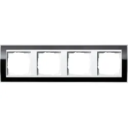 Gira Abdeckrahmen 4fach klar schwarz 0214733