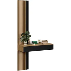 Vicco, Schminktisch, Schminktisch Melina, Eiche, 100 cm mit 2 Schubladen