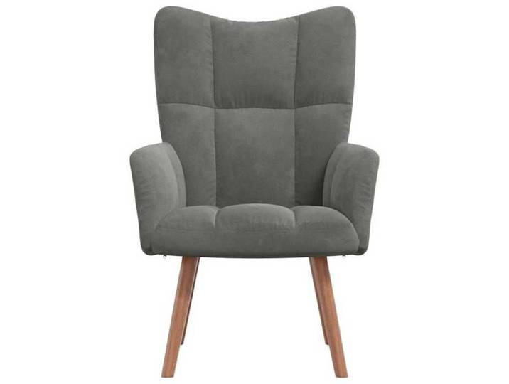 Elégance-Chic Chaise de relaxation - Gris foncé - Velours - 61 5 x 69 x 95 5 cm - Fauteuil salon/Chaise de sofa_001266453