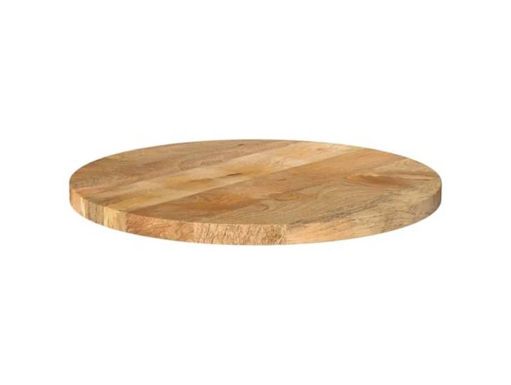 HGPOTUY Tischplatte Ø 60x2,5 cm Rund Massivholz Mango Ersatztischplatte, robustes Hartholz, schlichtes rustikales Design, feuchtes Tuch Reinigung, Essbereich, gewerbliche Nutzung