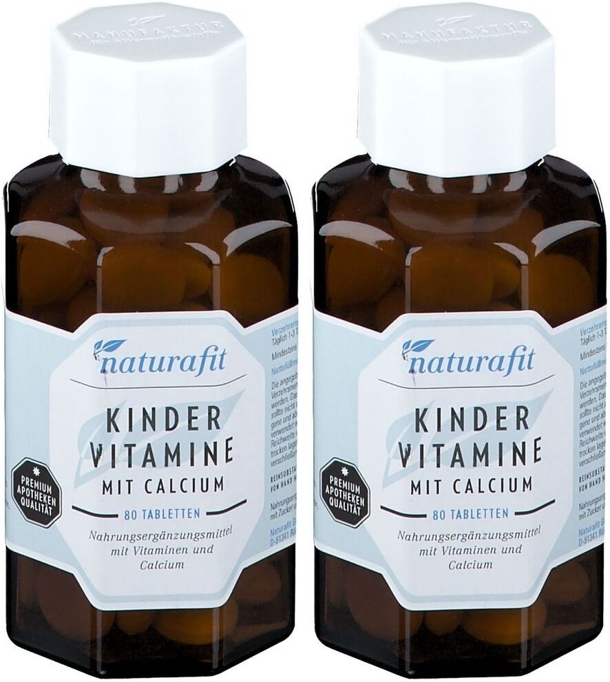 Naturfit Naturafit Kindervitamine m.Calcium Lutschtabletten x2 2x80 St
