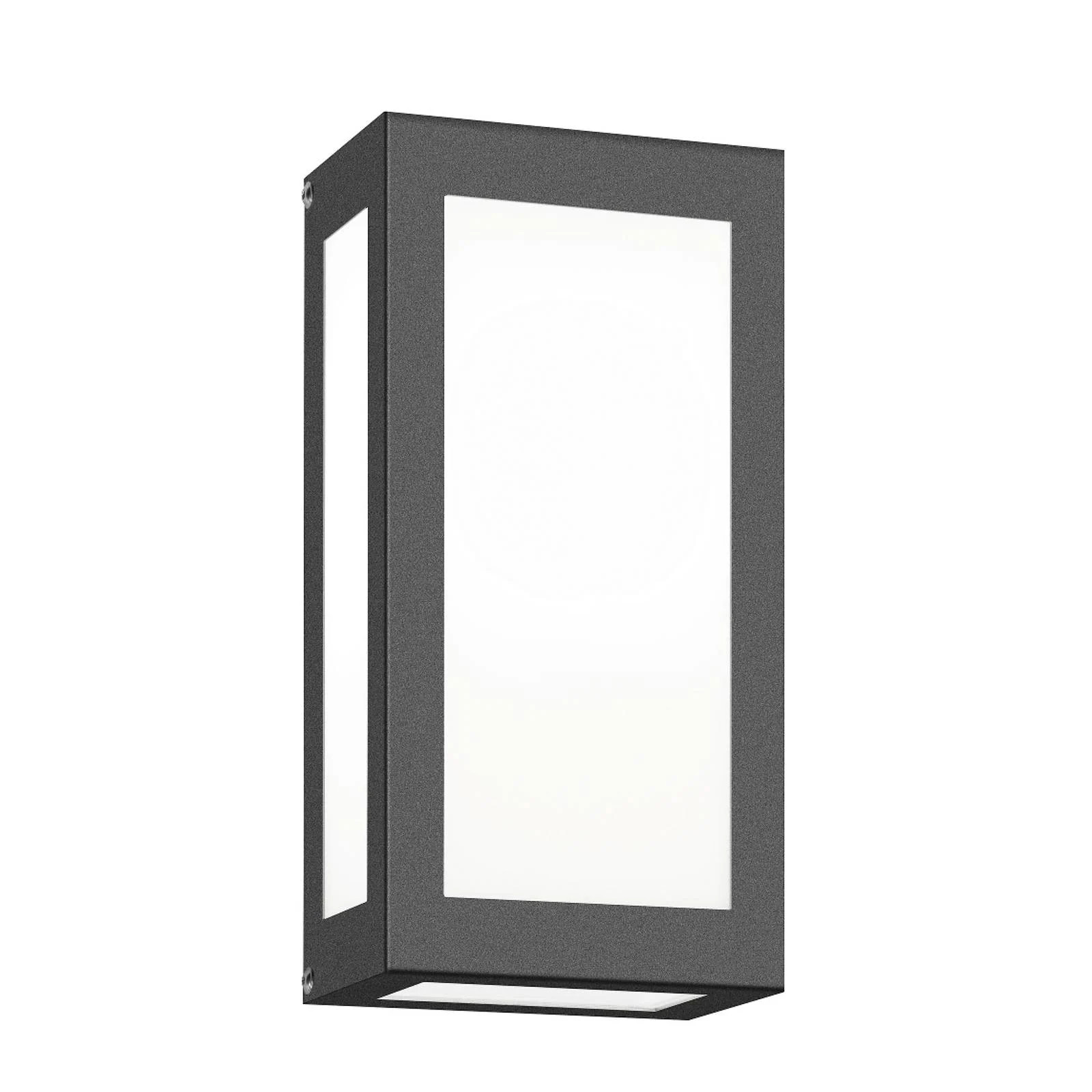 Moderne Aqua Rain Wandlamp voor de tuin, zwart, Roestvrij staal en glas, Up-down lichteffect