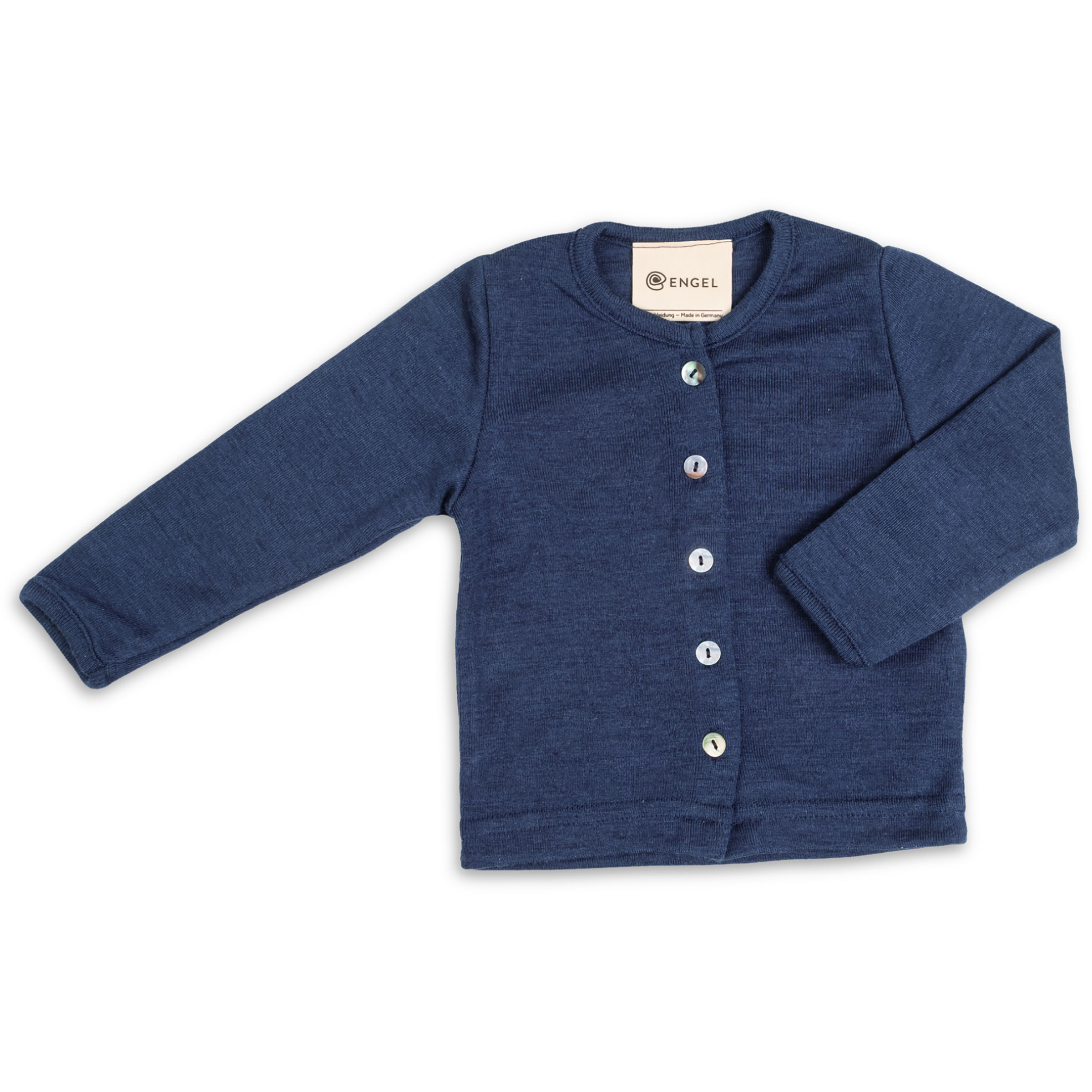 Engel Cardigan Kinder Freizeitjacke, Parkas blau Größe 86 Lifestyle Hautfreundlich Merinowolle