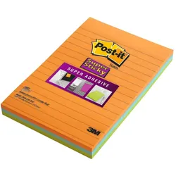 Post-it Super Sticky Haftnotizen extrastark 46453SSA farbsortiert - 3 Blöcke