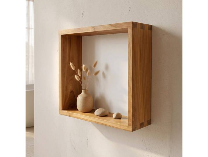 Étagère murale en teck 45 x 35 cm
