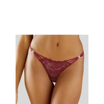 String LASCANA "aus Spitze, als Dessous-Set kombinierbar", Damen, Gr. 44/46, rot, Spitze, Obermaterial: 90% Polyamid, 10% Elasthan, eng, Unterhosen String, sexy Unterwäsche, sexy Dessous, Reizwäsche Damen