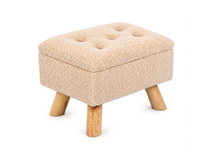 Relaxdays Tabouret en tissu Teddy