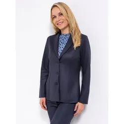 KIM & CO. Blazer, Schalkragen Scuba Leder Optik 3 Knopf Verschluss figurumspielend
