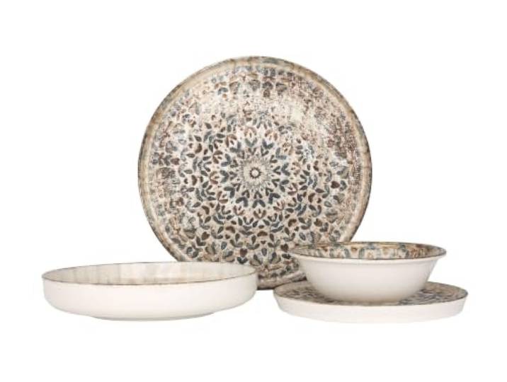 Rinart Geschirrset (Medium) - Aztec - 24 teilig - 6 Personen - Porzellan