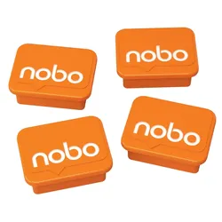 Nobo Magnete Orange 2,2 x 1,8 cm 4 Stück