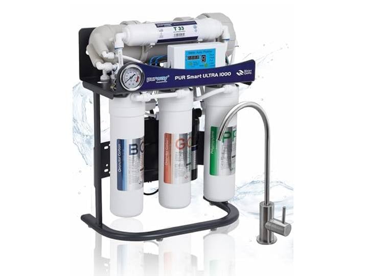 purway® PUR Smart ULTRA 1000 GPD Umkehrosmoseanlage brushless bürstenlos Leistungsstarke Umkehrosmoseanlage mit Trinkwasserfilter und Osmose Wasserfilter für den Alltag und Aquaristik Aquarium