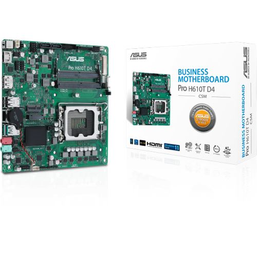 Asus Pro H610T D4-CSM Intel H610 So.1700 DDR4 Thin Mini-ITX Retail