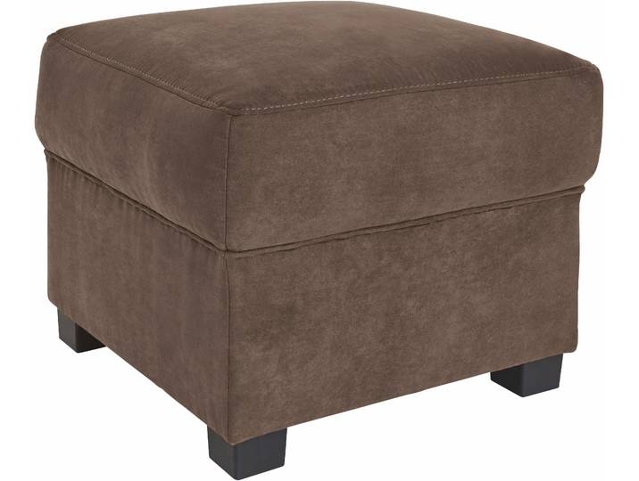 Polsterhocker SIT & MORE Pandora , braun (schoko), B:58cm H:45cm T:58cm, Luxus-Microfaser ALTARA NUBUCK (100% Polyester);Luxus-Microfaser (100% Polyester);Luxus-Microfaser (100% Polyester), Hocker, Polsterhocker