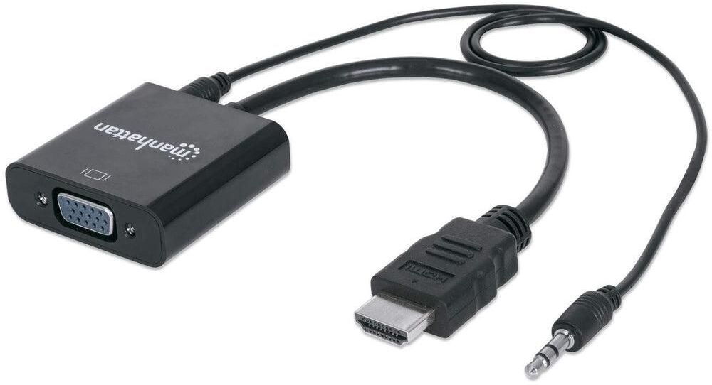 Manhattan 151559 HDMI to VGA Converter with Audio - Black