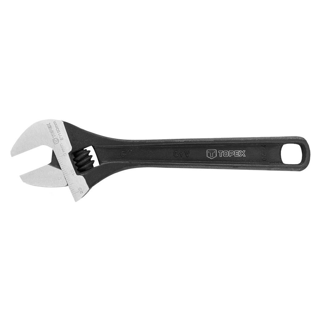 Topex verstellbarer schwedischer Schraubenschlüssel 150 mm Stahlgriff (35D555) (24 mm) (35D555)