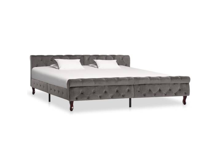 Vidaxl - Cadre De Lit Gris Velours 200x200 Cm