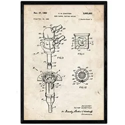 POSTER Patent Bierfass A3 Rahmenlos