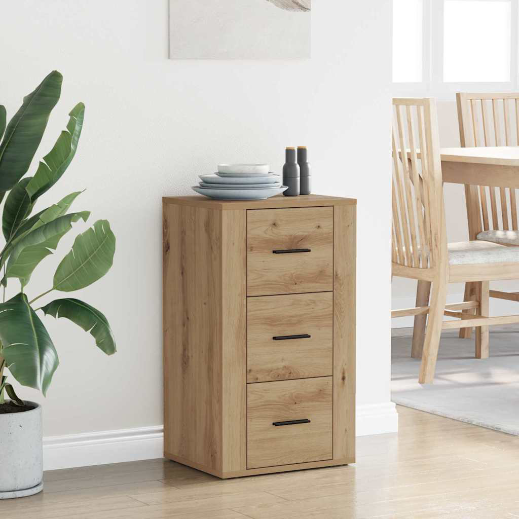 Alpen Home Sideboard Engineered Wood Indoor Cupboard Home Organiser Artisan Oak 40;70cm H X 40cm W X 33cm D