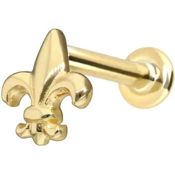 14 Karat Gold Labret mit Push Fit LILIE