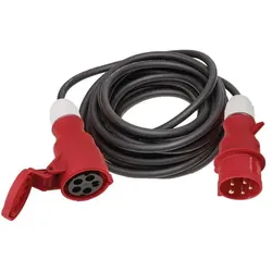 Weingartner, Verlängerungskabel, CEE-Verlängerung m.Phasenwendestecker 32 A 400 V 10m H07RN-F 5x4mm² schwarz IP44 (10 m)