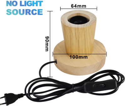 Inspire Curations Modern Wooden Table Lamp With E27 Base For Bedroom, Living Room & Bedside Decor e Style