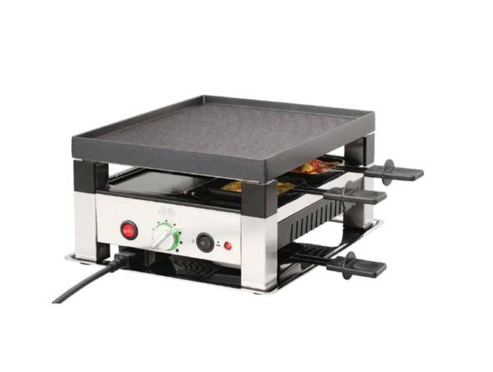 SOLIS OF SWITZERLAND Raclette Typ 7910 4 , schwarz (schwarz, silberfarben), Raclettes, Raclette