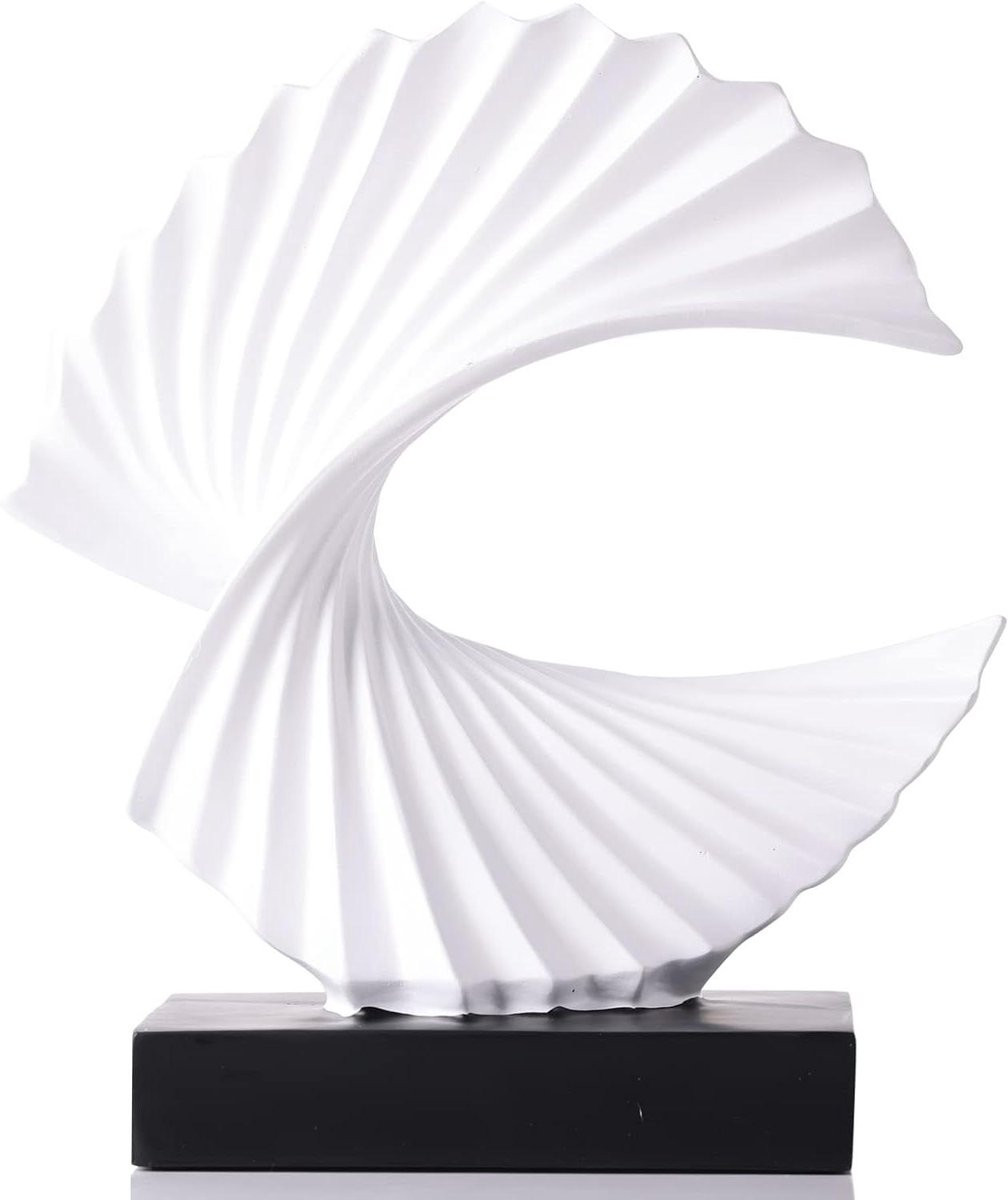 Wit modern hars golf beeld abstracte sculptuur voor interieur decoratie