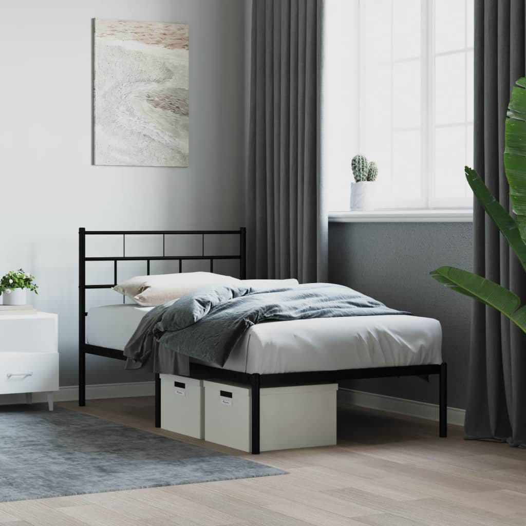 17 Stories Naome Bed Black 100 x 190cm
