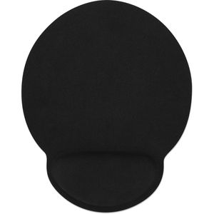 Manhattan Mauspad 434362, schwarz, 200 x 240 mm, Stoff, Gel-Handgelenkauflage