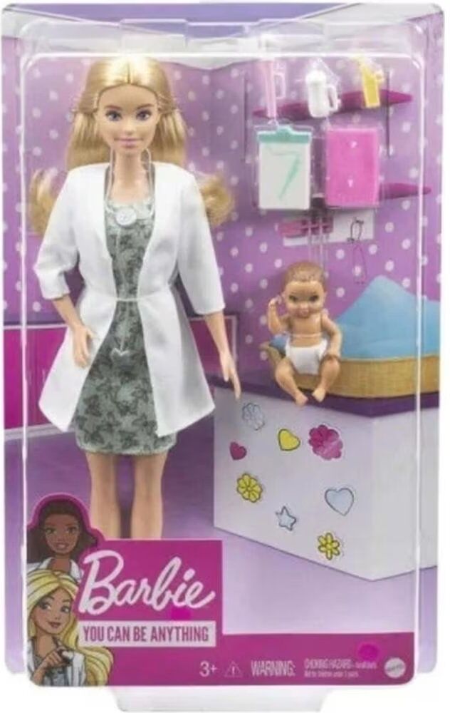 Mattel Games Barbie Muñeca Pediatra Con Accesorios Ref 811474 Blanco Talla Única Unisex