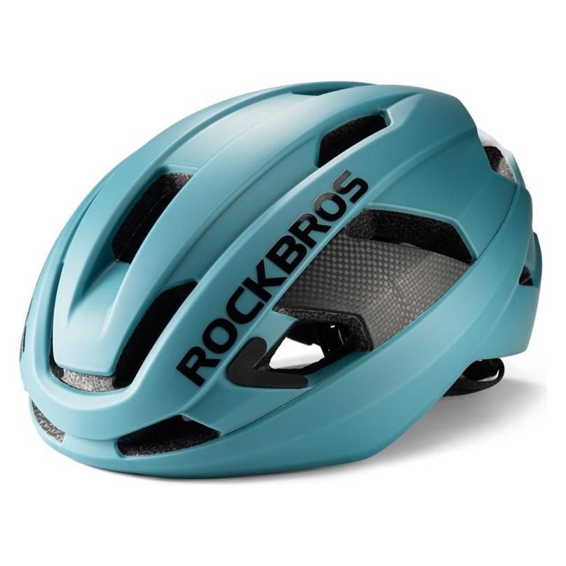 Rockbros Kask rowerowy LK-15 z włókna węglowego 58-62 cm - jasnoniebieski (58 - 62 cm) (5907769382437)