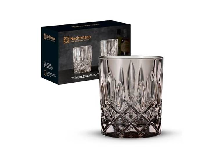 Nachtmann Noblesse Lot de 2 verres à whisky Taupe en verre Capacité env.