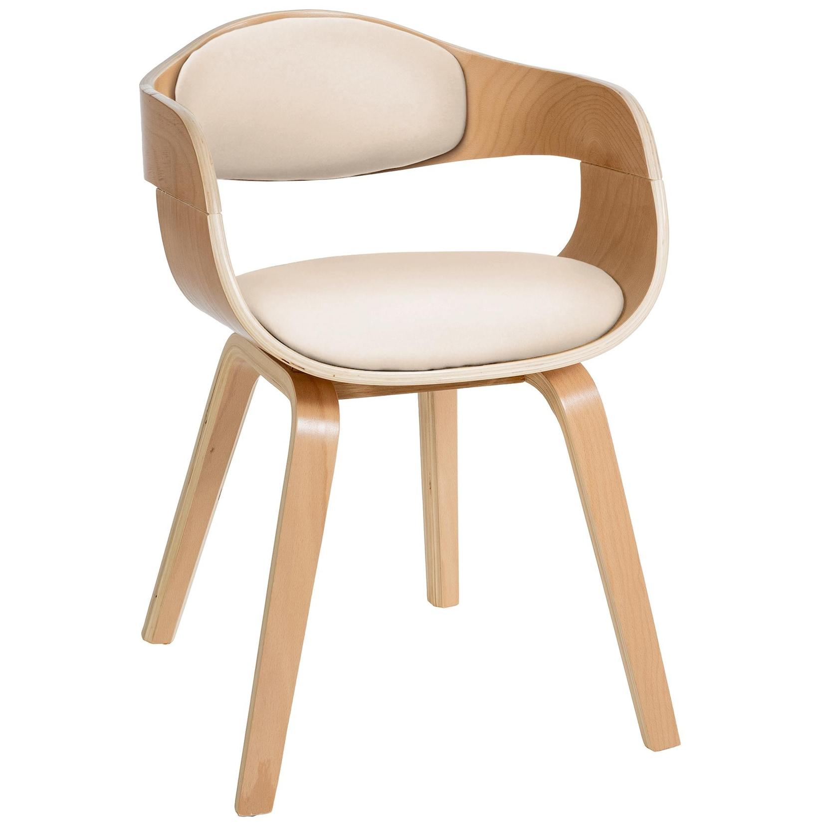 CLP Besucherstuhl Kingston Farbe: natur/creme