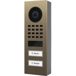DoorBird D1102V Aufputz IP Video Türsprechanlage – Echtes Messing