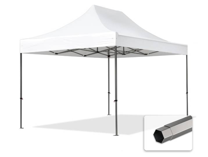 TOOLPORT 3x4\,5 m Tonnelle pliante Acier\, PVC 800\, blanc