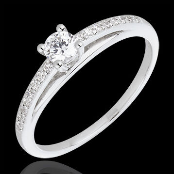 Edenly Verlobungsring - Avalon - Diamanten 0.195 Karat - WeiÃŸgold und Diamant