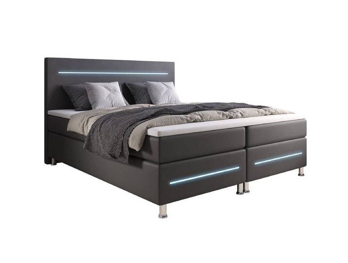 Luxusbetten24 Boxspringbett Sejour, mit LED-Beleuchtung