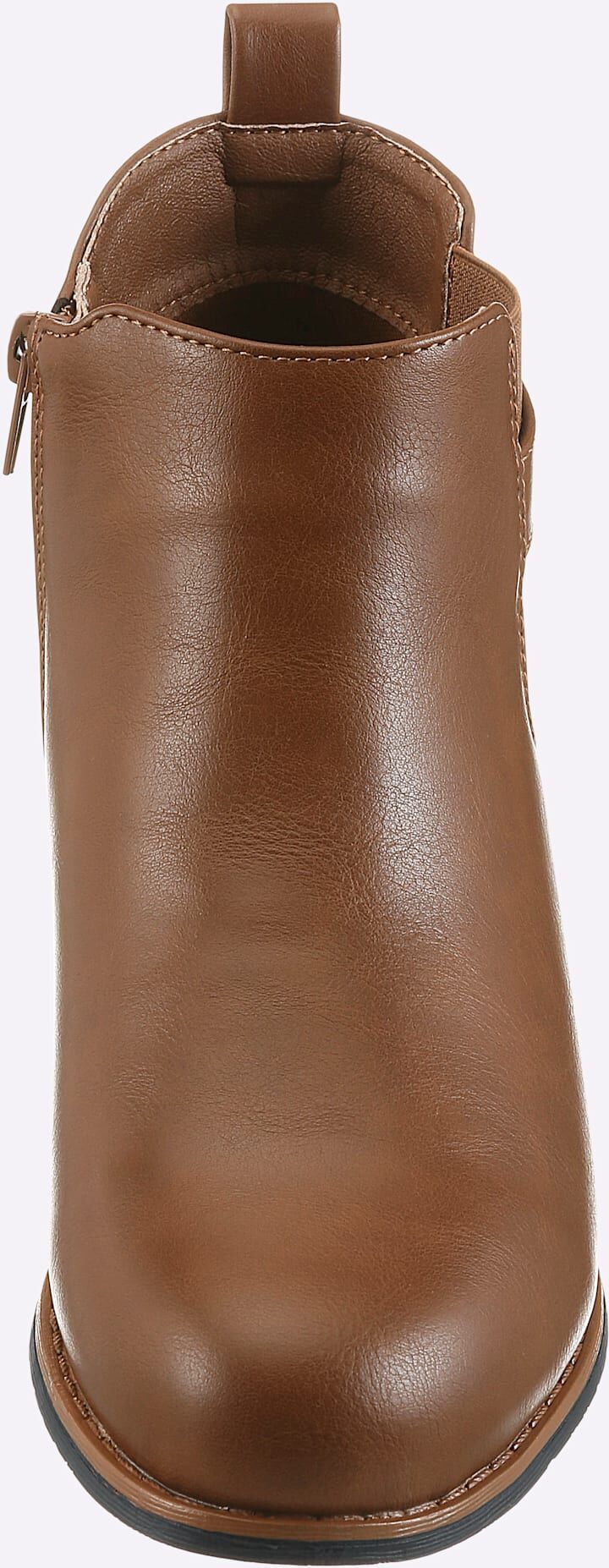 Stiefelette CASUAL LOOKS, Damen, Gr. 40, braun (cognac), Lederimitat, Schuhe Stiefelette cognac 40
